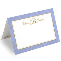 Lavender Moire Bordered Printed Placecards