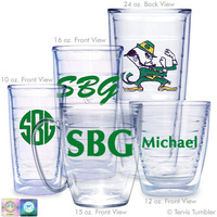 Notre Dame Personalized Tumbler with Fighting Irish Design