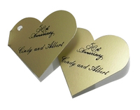 Gold Mini Foldover Heart Gift Tags