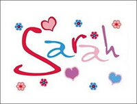 Sarah Name Foldover Note Cards