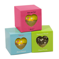 Colored Heart Window Cupcake or Muffin Boxes