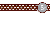Chocolate Polka Dot Flat Note Cards