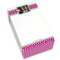 Pink Polka Dots Photo Chunky Notepads