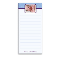 Light Blue Dotty Circle Photo List Notepads