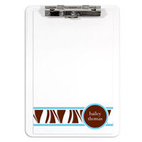 Brown and Turquoise Zebra Stripes Notepads