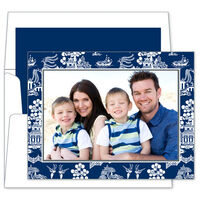 Navy Chinoiserie Photo Cards