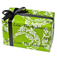 Sophisticated Scroll Personalized Gift Wrap