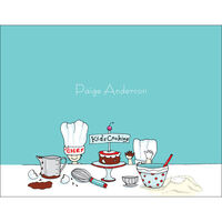 Kids Cooking Foldover Note Cards