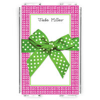 Pasedena Pattern Memo Sheets with Acrylic Holder