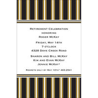 Esquire Black and Gold Striped Invitations