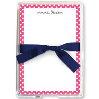 Pink Dot Memo Sheets in Holder