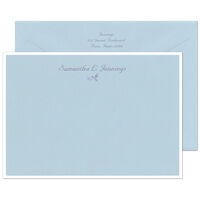 Blue Note Cards with White Border
