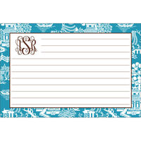 Turquoise Chinoiserie Recipe Cards