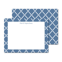 Blue Grey Bamboo Flat Note Cards