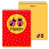 Ladybugs Jumbo Spiral Top Notepads