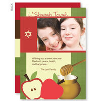 Sweet Apples and Honey Jewish New Year Photo Cards