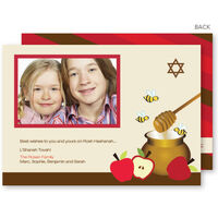 Honey Bees Jewish New Year Photo Cards