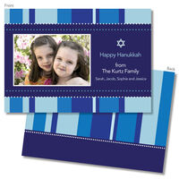 Hanukkah Stripes Photo Cards