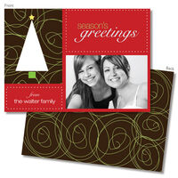 Chic Christmas Tree Holiday Photo Cards