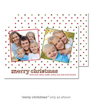 Polka Dot Christmas Photo Cards