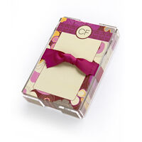 Retro Flower Memo Sheets with Acrylic Holder