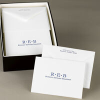 Block Initial Letterpress Foldover Note Cards