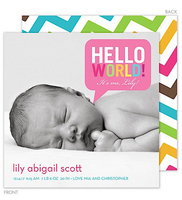 Hello Baby Photo Birth Announcements