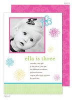 Gingham Party Photo Invitations