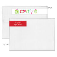 Merry Holiday Wrap Around Address Labels