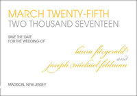 Petite Yellow Save the Date Traditional Announcements