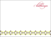 Khaki Flower Flat Note Cards