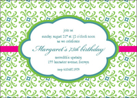 Green and Teal Framed Invitations