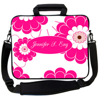 Hot Pink Floral Laptop Bag