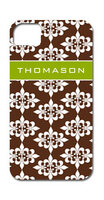 Chocolate Damask iPhone Hard Case