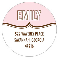 What's Your Name - Pink Round Address Labels