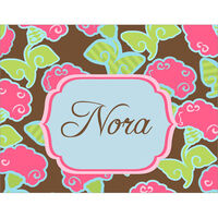 Pink Posies Foldover Note Cards