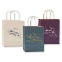 Romantic Script Large Twisted Handled Bags