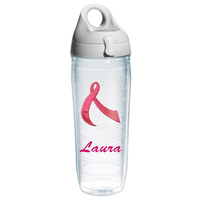 Pink Ribbon Personalized Tervis Water Bottle