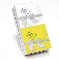 Single Initial and Text Napkin Gift Set in Choice of Colors