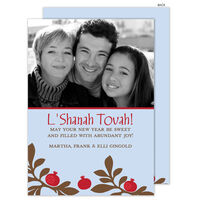 Pomegranate Branch Photo Jewish New Year Cards