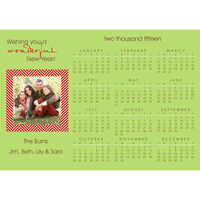 Red Tweed Photo Calendar Holiday Cards
