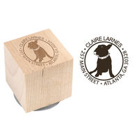 Bull Terrier Wood Block Rubber Stamp