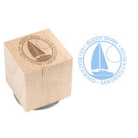 My Sailboat Wood Block Rubber Stamp