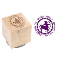 Sagittarius Wood Block Rubber Stamp