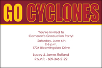 Iowa State University Go Cyclones Invitations