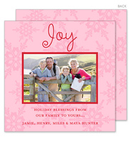 Pink Joy Photo Holiday Cards