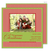 Red Tweed Photo Holiday Cards