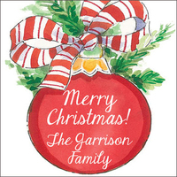 Candy Cane Ornament Gift Stickers