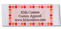 Pink, Orange and Red Dot Sew-On Clothing Name Labels