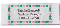 Pink, Green and Gray Dot Sew-On Clothing Name Labels
